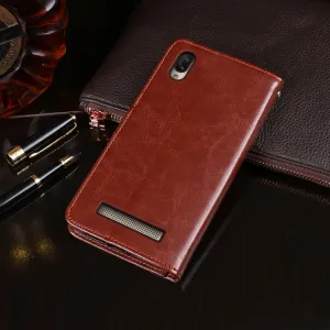IDEWEI Peňaženkový kryt Doogee X90 hnedý