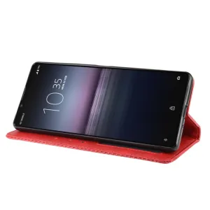 BUSINESS Peňaženkový kryt Sony Xperia 1 II červený