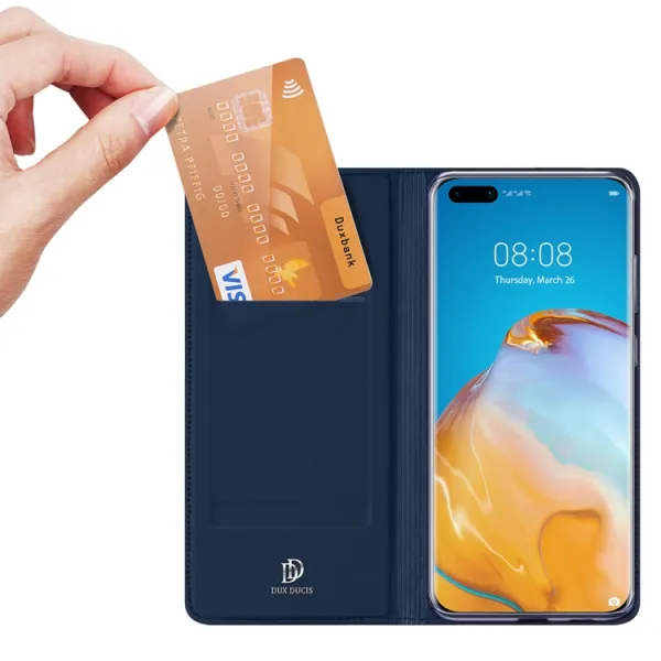 DUX Peňaženkový obal Huawei P40 Pro modrý