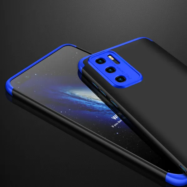 360° Ochranný kryt Huawei P40 čierny-modrý