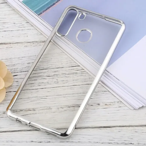 METALLIC Silikónový kryt Samsung Galaxy A21 strieborný