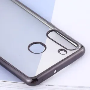 METALLIC Silikónový kryt Samsung Galaxy A21 čierny