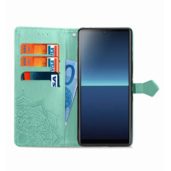ART Peňaženkový kryt Sony Xperia L4 ORNAMENT zelený