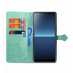 ART Peňaženkový kryt Sony Xperia L4 ORNAMENT zelený