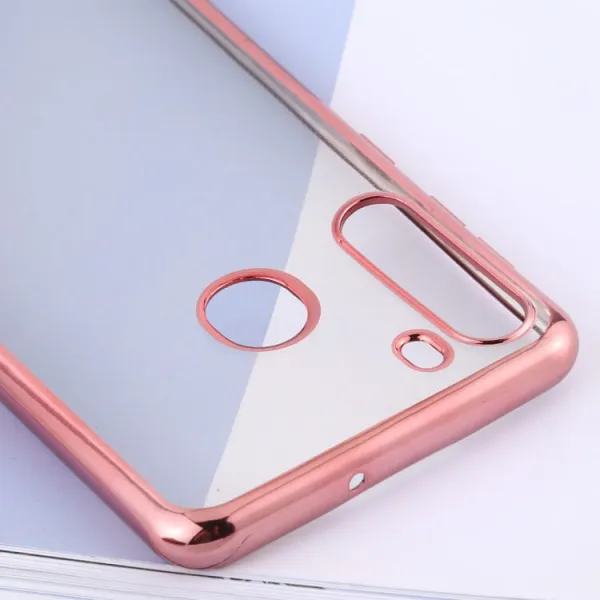 METALLIC Silikónový kryt Samsung Galaxy A21 ružový