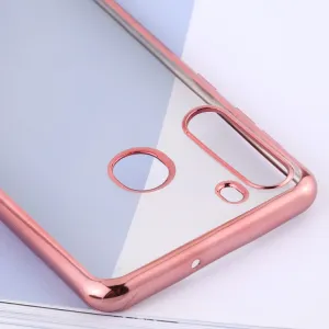 METALLIC Silikónový kryt Samsung Galaxy A21 ružový