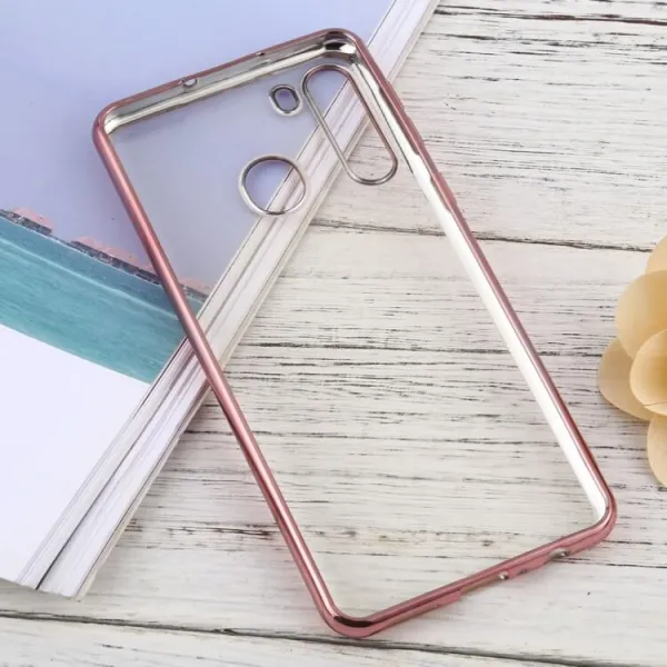 METALLIC Silikónový kryt Samsung Galaxy A21 ružový