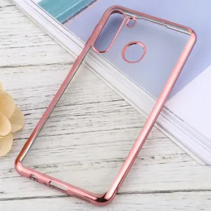 METALLIC Silikónový kryt Samsung Galaxy A21 ružový