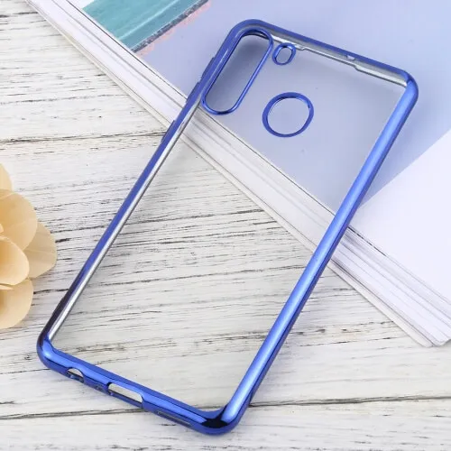 METALLIC Silikónový kryt Samsung Galaxy A21 modrý