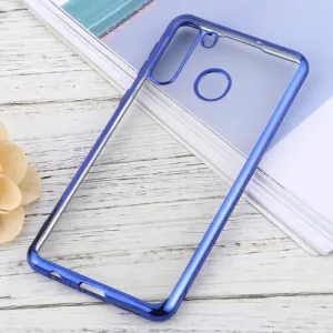 METALLIC Silikónový kryt Samsung Galaxy A21 modrý
