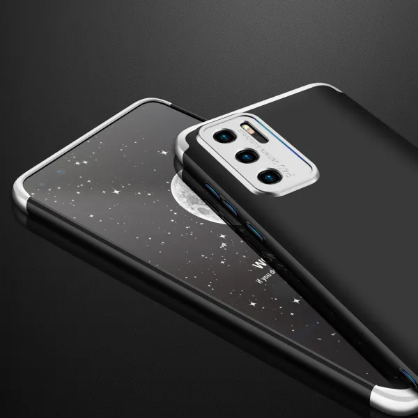 360° Ochranný kryt Huawei P40 čierny-strieborný