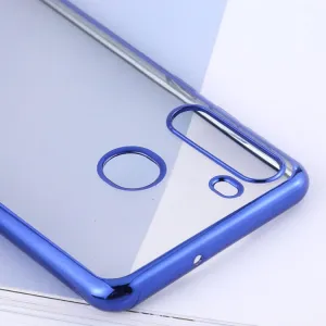 METALLIC Silikónový kryt Samsung Galaxy A21 modrý