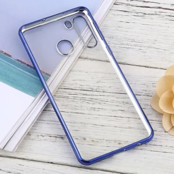 METALLIC Silikónový kryt Samsung Galaxy A21 modrý
