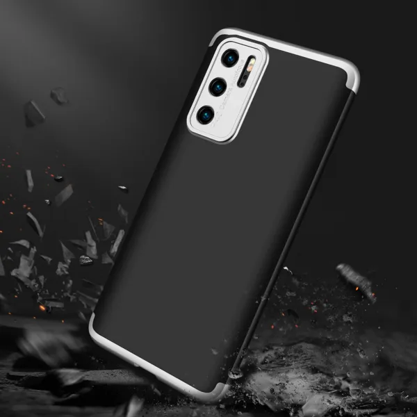 360° Ochranný kryt Huawei P40 čierny-strieborný