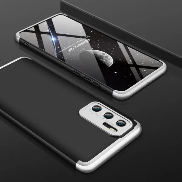 360° Ochranný kryt Huawei P40 čierny-strieborný