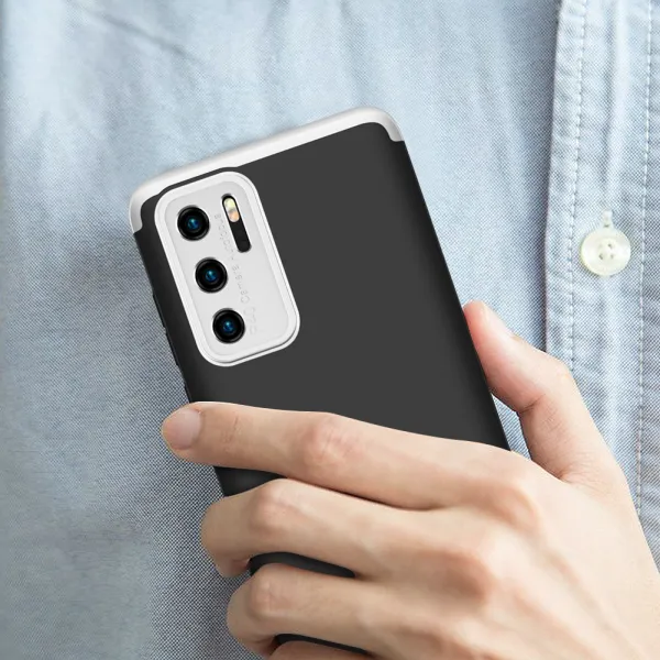 360° Ochranný kryt Huawei P40 čierny-strieborný