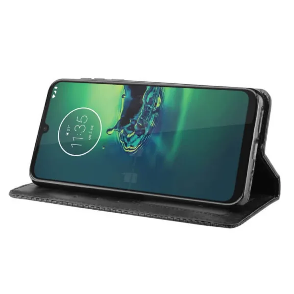 BUSINESS Peňaženkový kryt Motorola Moto G8 Plus čierny