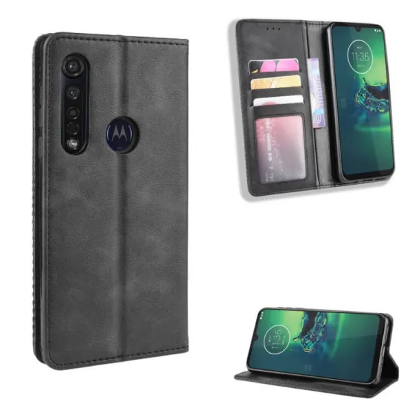 BUSINESS Peňaženkový kryt Motorola Moto G8 Plus čierny