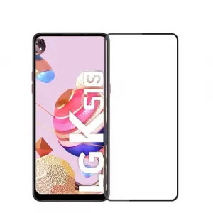 3D Tvrdené sklo LG K51s / K61 čierne