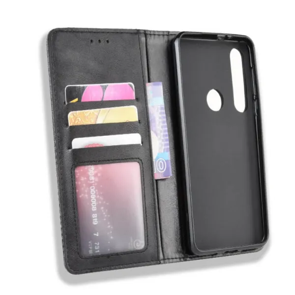 BUSINESS Peňaženkový kryt Motorola Moto G8 Plus čierny