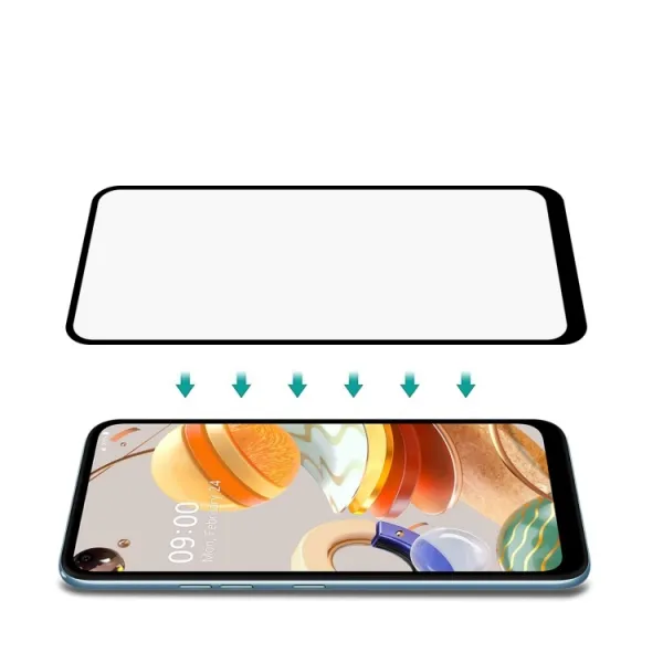 3D Tvrdené sklo LG K51s / K61 čierne