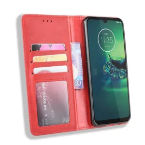BUSINESS Peňaženkový kryt Motorola Moto G8 Plus červený