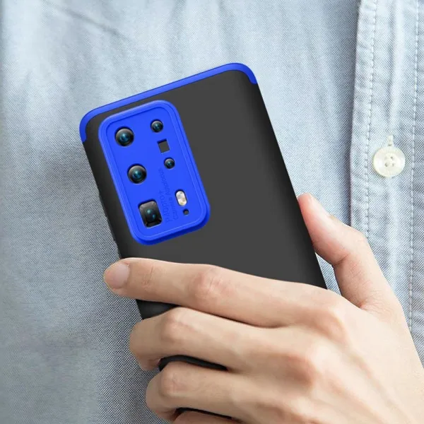 360° Ochranný kryt Huawei P40 Pro čierny-modrý