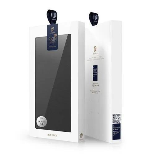 DUX DUCIS Skin Pro knižkové kožené puzdro na Nokia 1.3, čierne