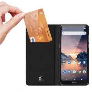 DUX DUCIS Skin Pro knižkové kožené puzdro na Nokia 1.3, čierne