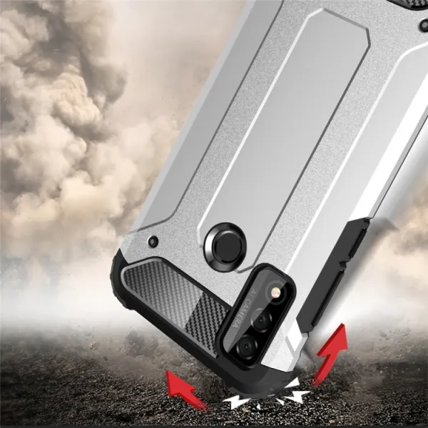 TOUGH Ochranný kryt Huawei P Smart 2020 strieborný