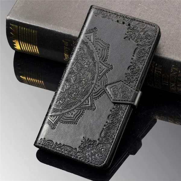 ART Peňaženkový kryt Meizu Note 9 ORNAMENT čierny