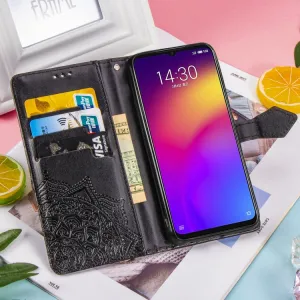 ART Peňaženkový kryt Meizu Note 9 ORNAMENT čierny