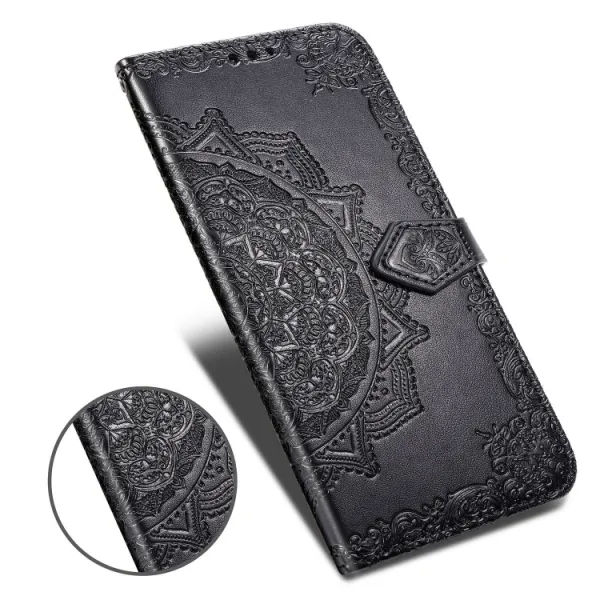 ART Peňaženkový kryt Meizu Note 9 ORNAMENT čierny