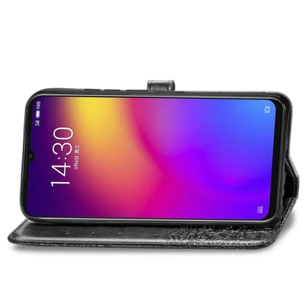 ART Peňaženkový kryt Meizu Note 9 ORNAMENT čierny
