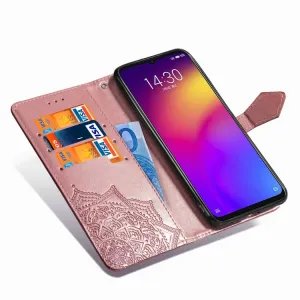 ART Peňaženkový kryt Meizu Note 9 ORNAMENT ružový