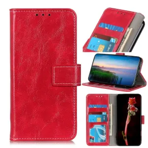 RETRO Peňaženkový obal  OnePlus 9 Pro červený
