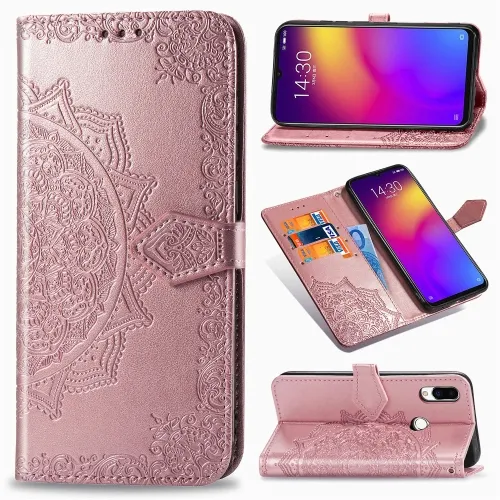 ART Peňaženkový kryt Meizu Note 9 ORNAMENT ružový