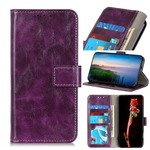 RETRO Peňaženkový obal Huawei Nova 9 fialový