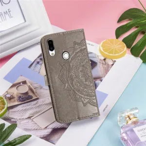ART Peňaženkový kryt Meizu Note 9 ORNAMENT šedý