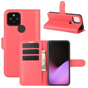 LITCHI Peňaženkový kryt Google Pixel 4a 5G červený