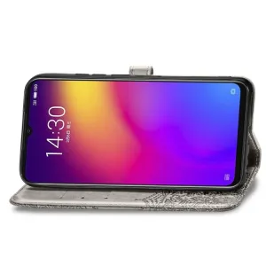 ART Peňaženkový kryt Meizu Note 9 ORNAMENT šedý