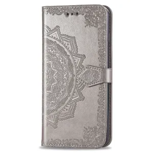 ART Peňaženkový kryt Meizu Note 9 ORNAMENT šedý