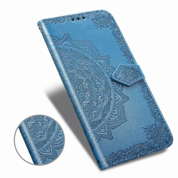 ART Peňaženkový kryt Meizu Note 9 ORNAMENT modrý