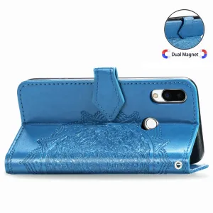 ART Peňaženkový kryt Meizu Note 9 ORNAMENT modrý