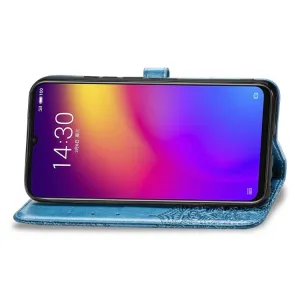 ART Peňaženkový kryt Meizu Note 9 ORNAMENT modrý