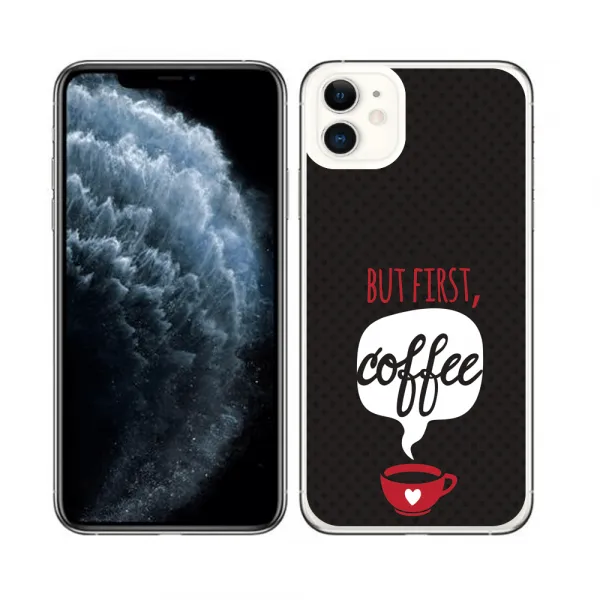 PROTEMIO MY ART Ochranný obal Apple iPhone 11 COFFEE (056)