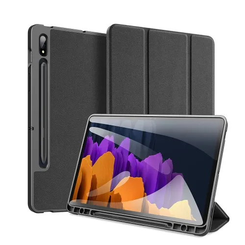 DUX DOMO Zaklápací kryt Samsung Galaxy Tab S8 / Tab S7  čierny
