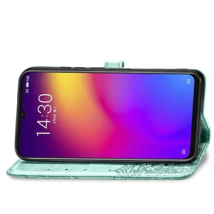 ART Peňaženkový kryt Meizu Note 9 ORNAMENT zelený