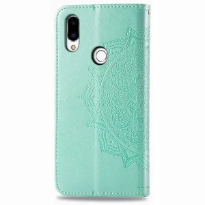 ART Peňaženkový kryt Meizu Note 9 ORNAMENT zelený