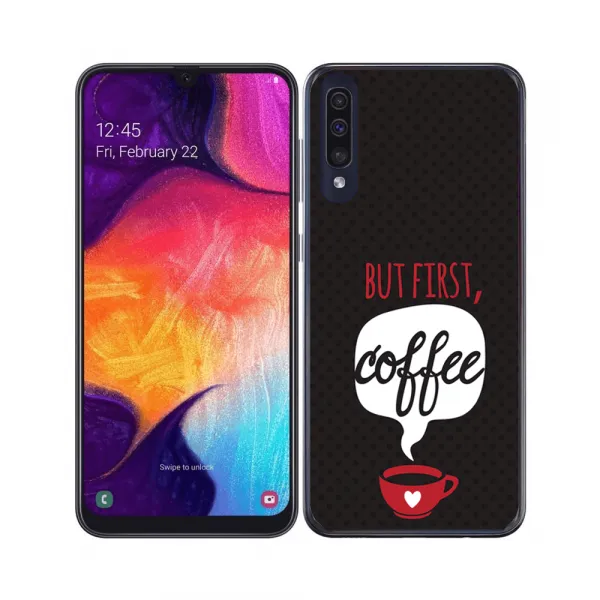 PROTEMIO MY ART Ochranný obal Samsung Galaxy A70 COFFEE (056)